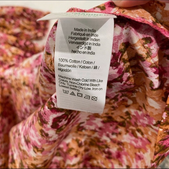 J crew smocked puff sleeved pink faded floral pattern š· - Picture 5 of 8